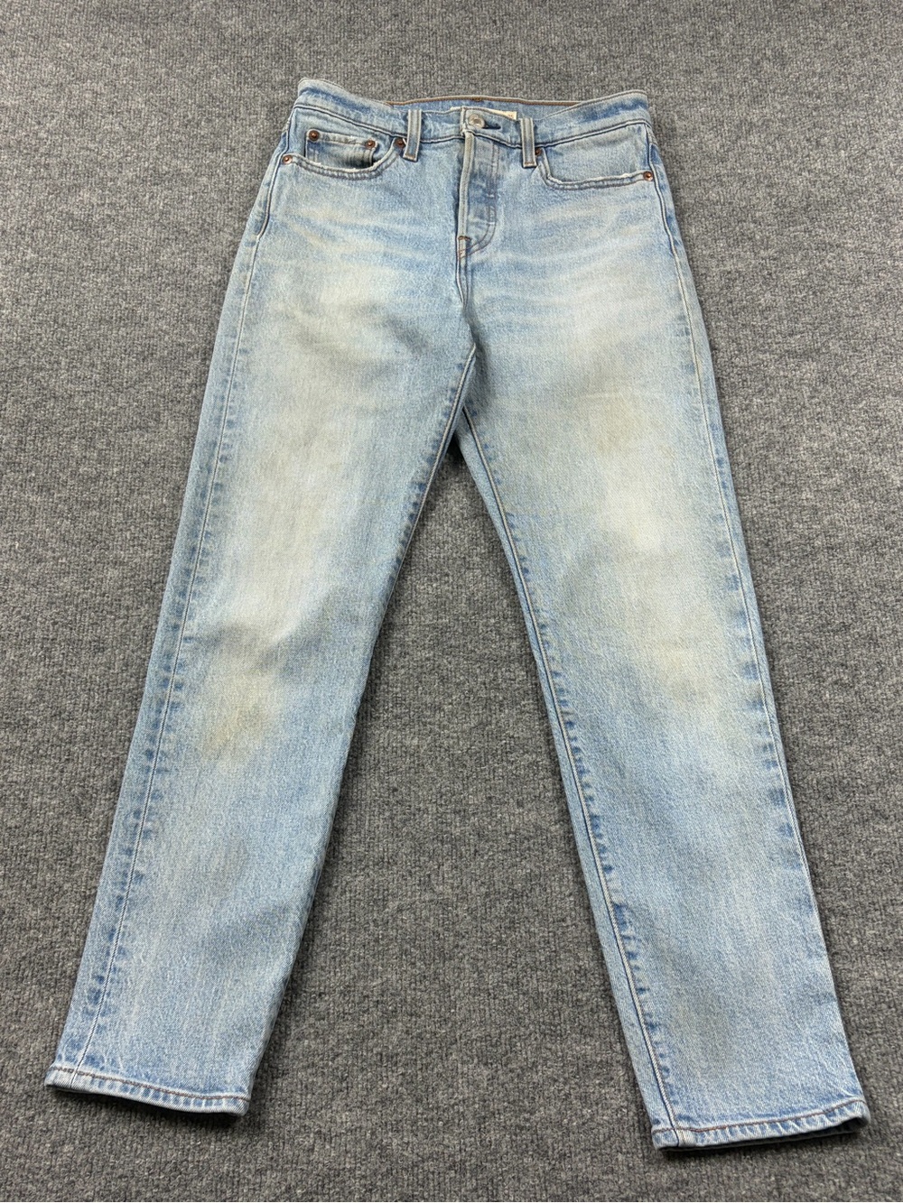 Levi's Wedgie Light Wash Button Fly Straight Leg Jeans Size 25
